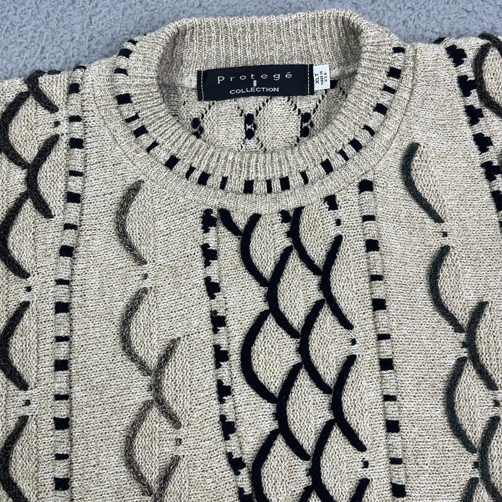 Vintage Protege Collection Sweater Men's XLT‎ Coogi Style 3D Cosby Knit 90s